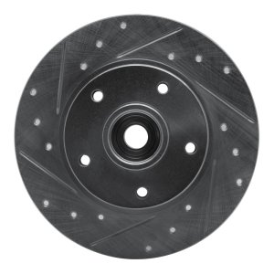 Nissan APRio Brake Rotor (1) - Front Left - R1 Concepts - Drilled & Slotted - Silver - `02-`11